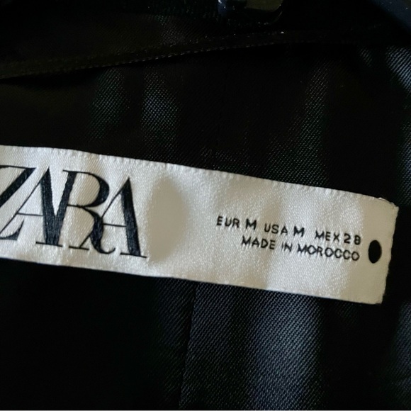 Zara Pinstripe Poly Wool Blend Vest Size M EUC - Picture 6 of 13